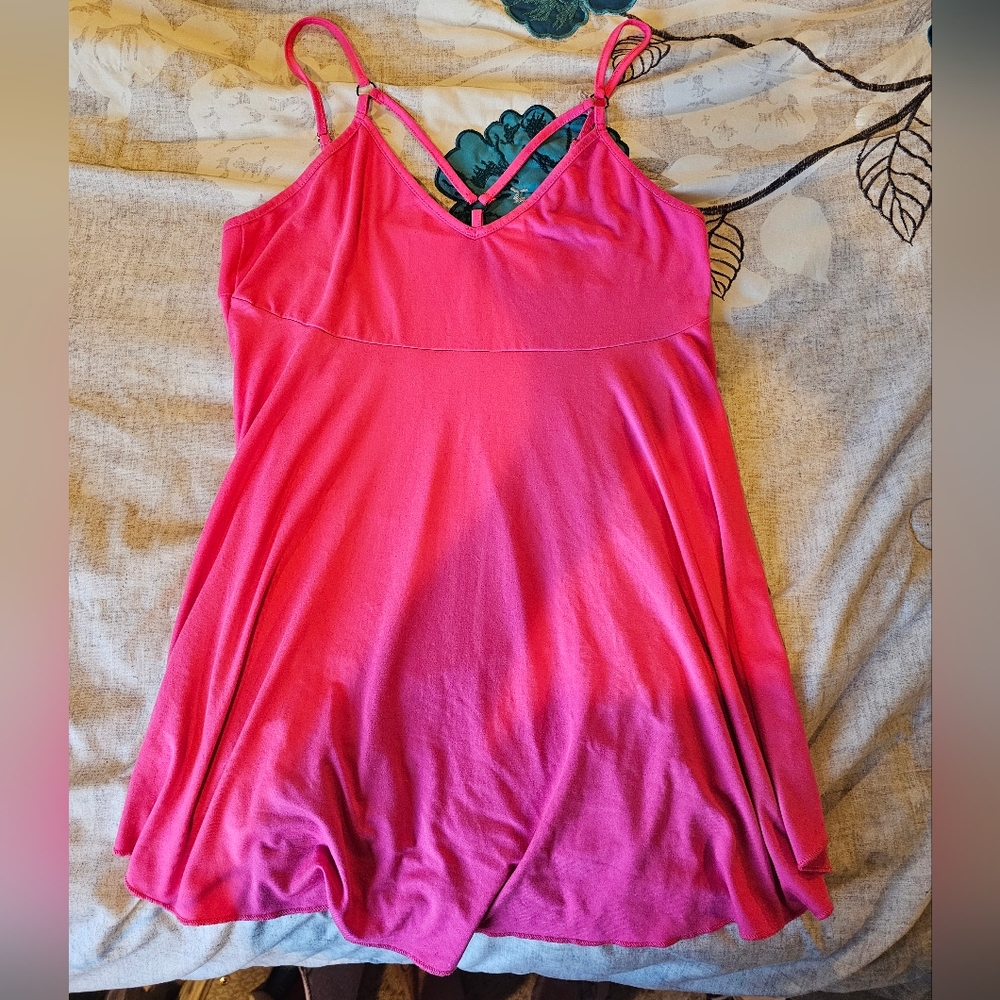 Pink tunic spaghetti strap